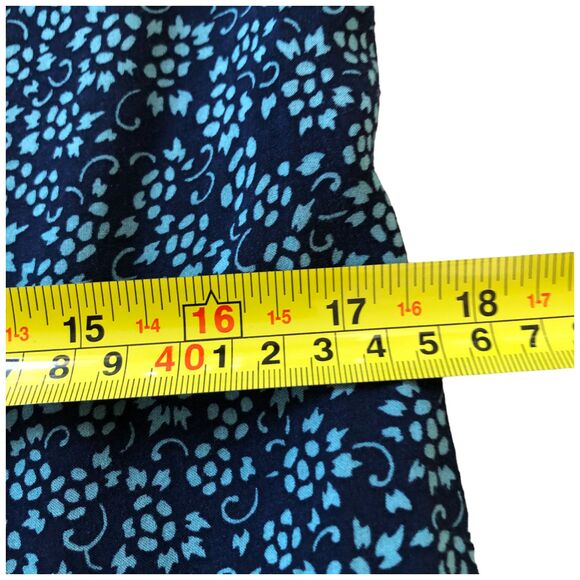 Anthropologie Holding Horses Boho Short Blue Floral Geo Print Pockets Dress Sz 0 - Picture 10 of 14